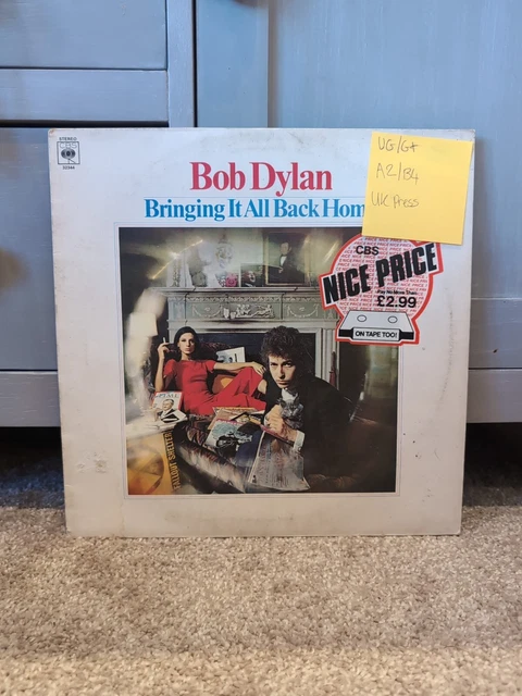 Bob Dylan Bringing It All Back Home Vinyl Record VG/G+