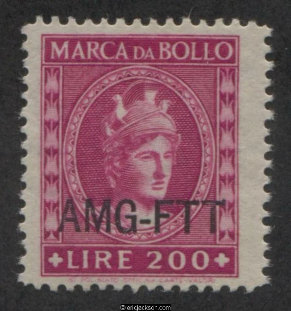 AMG Trieste Fiscal Revenue Stamp, FTT F74 mint, VF
