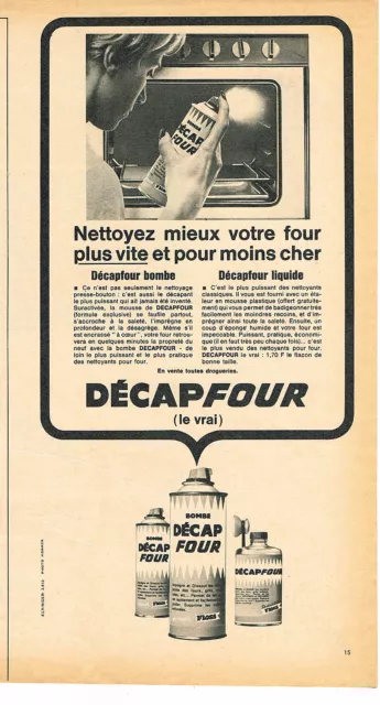PUBLICITE ADVERTISING 1966 DECAP FOUR nettoyant ménager EUR 3,00