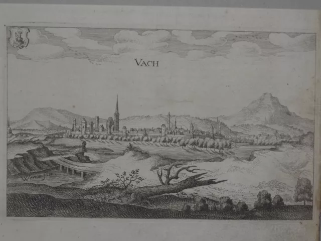 Vach - Stadtansicht Vacha Wartburgkreis - Topographia Merian - Kupferstich 1646