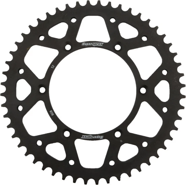Supersprox Rear Steel Sprocket 52T Black RFE-808-52-BLK