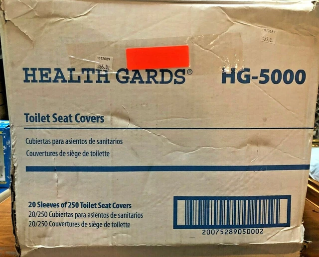 Hospeco Health Gards HG-5000 –2 Case's of 5,000 Toilet Seat Covers, Disposable