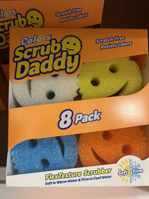 SCRUB MOMMY 3 PACK COLORS Pink Blue Purple Dual Scrubber Soft Sponge Scrub  Daddy $16.35 - PicClick