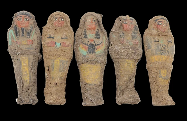 5 RARO ANTIGUO EGIPCIO FARAÓNICO ANTIGUO Ushabti Shabti Estatuas Egipto...