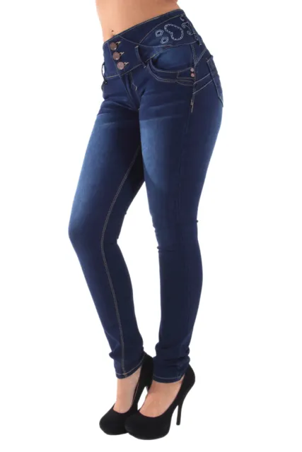 Plus / Junior Size Butt Lift Levanta Cola Skinny Denim Women Jeans 