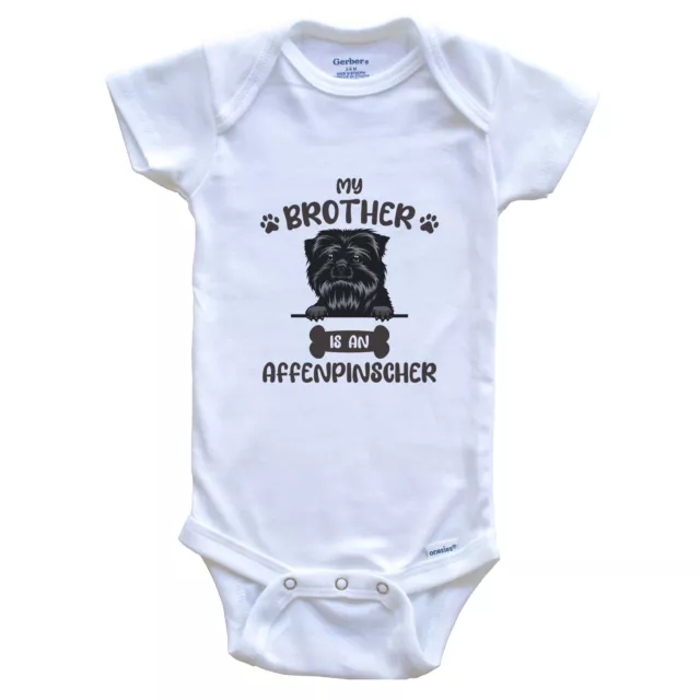 My Brother Is An Affenpinscher Cute Dog Breed Baby Bodysuit