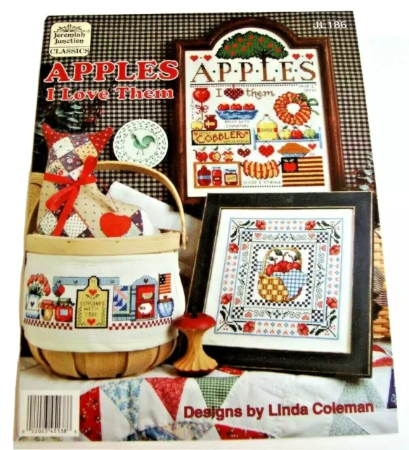Jeremiah Junction APPLES I Love Them - Cross Stitch Pattern Leaflet JL186