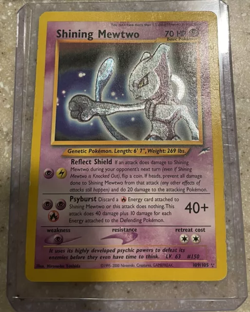  Pokemon - Shining Mewtwo (109) - Neo Destiny - Holo : Toys &  Games