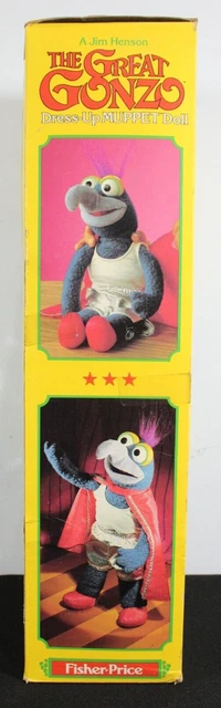 Vintage 1982 The Great Gonzo Fisher Price Dress Up Muppet Dolls Jim Henson New 2