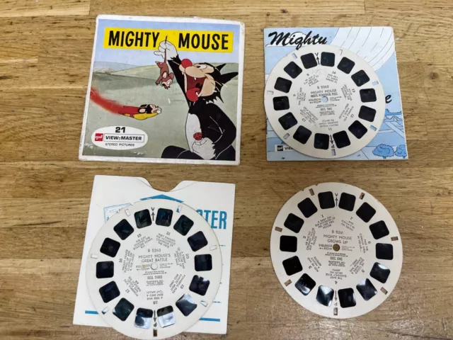 Vintage View Master Reels Mighty Mouse 1958