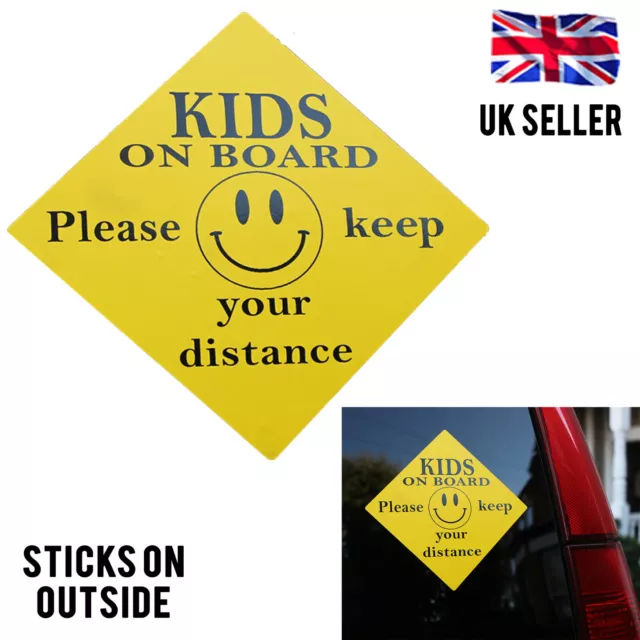 External Kids On Board Child Adhesive Car Sign Window Bumper Sticker Decal Vinyl