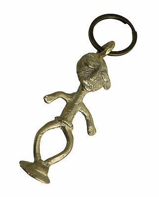 Door Keys African Chief Lega Figure Bronze Art Ethnic Customary Law 26194