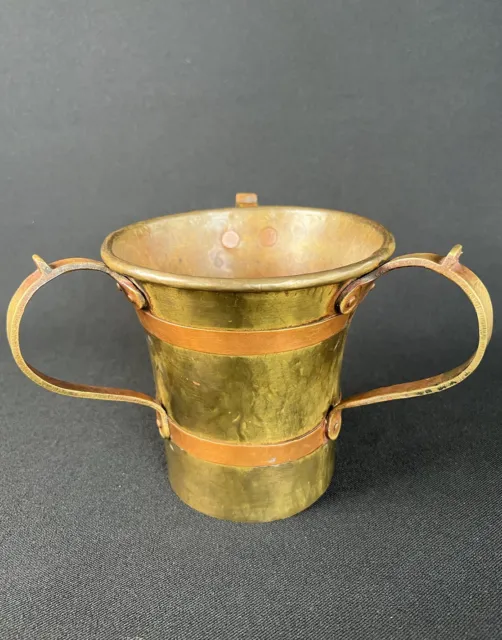 Imperial Russian Brass/ Copper 3 Handled Loving Laver Cup 1800s