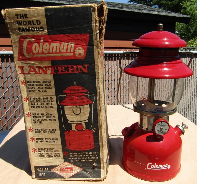 COLEMAN MODEL 200A Single Mantle Lantern Made In Usa In Jan Of 1963