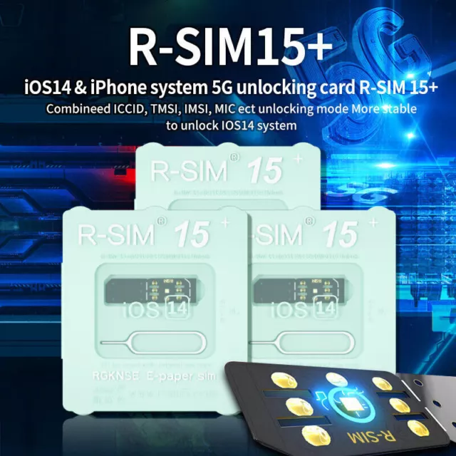 Upgrade RSIM-15+ Nano Unlock Card for iPhone13 Pro12 Pro Max X Max8 iOS15 LOT YU