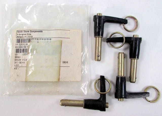 Lot of 4- NEW Carr Lane CL-6-BLPL1.00 Ball Lock Pins 4130SS L-Handle 3/8" x 1"