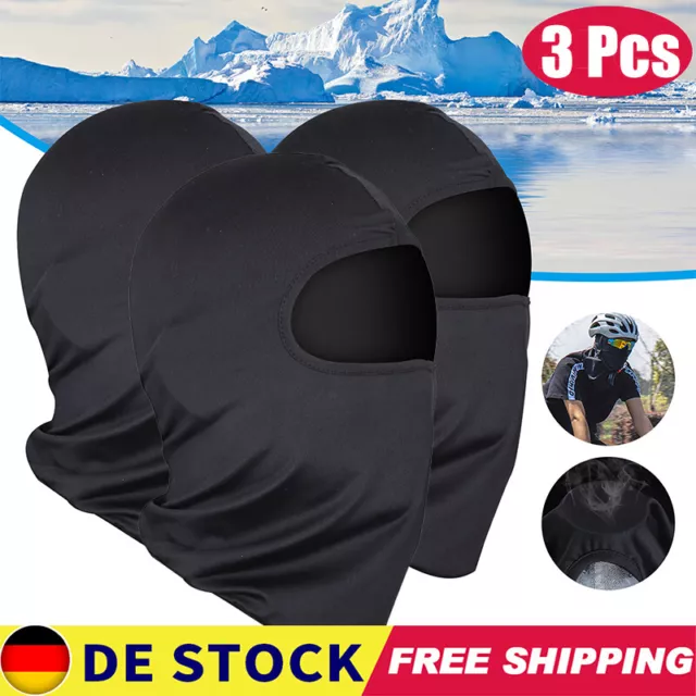 3 Stück Sturmhauben Gesichtshaube Fahrrad Motorrad Balaclava Maske Atmungsaktiv