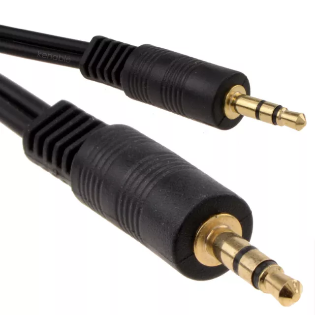 0.3m 30cm  AUX 3.5mm Stereo Jack to Jack Audio Cable Lead Gold