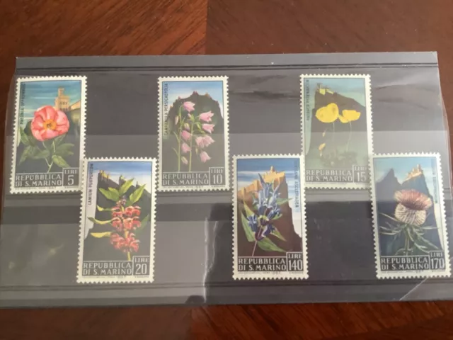 San Marino flowers stamps set of 6 stamps mint good condition 