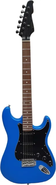 Optique ! Guitare Électrique Bleu Mat - Pickup Brillant Noir - Guitare Électrique - Trémolo -# 2