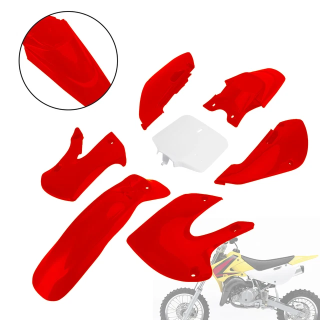 Injection ABS Plastic Bodywork Fairing Kit for kawasaki klx110 klx65 DRZ110 RED