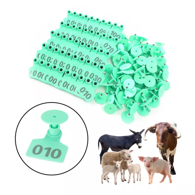 001-100 Number-Ear Tag For Animal Livestock Cattle Cow Pig Label UK`