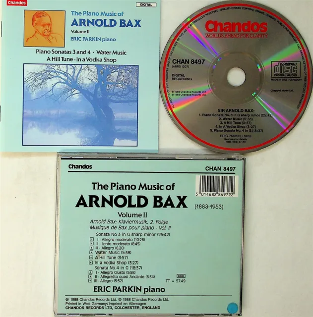 W.GERMANY PDO FS- ARNOLD BAX- Piano Sonata No.3 & 4 Water Music ERIC PARKIN CD