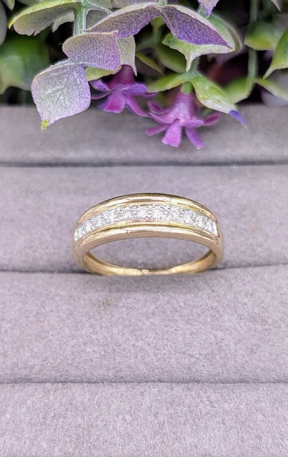 Bague En Or 750/1000 (18 Carats) Avec 2 Rubis Centraux Et 6 Petits Diamants - Occasion - Poinçon Tête D'aigle
