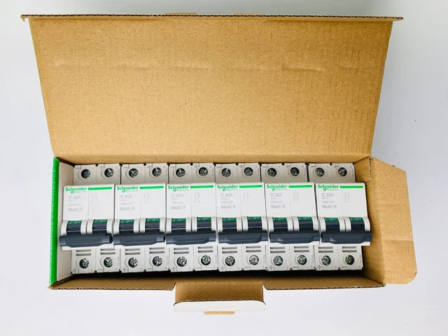 Schneider Electric MGN61535 Multi9 C60H-DC 2P-32A C-Curve 500V DC MCB BOX 6ps