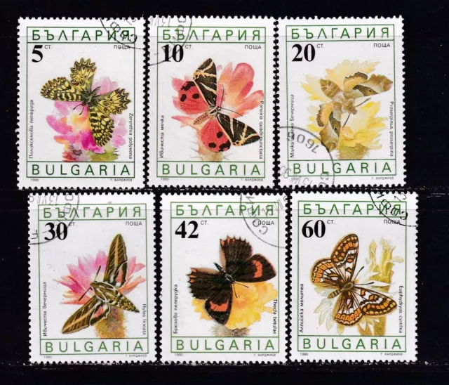 Bulgarien Bulgaria Michel 3852-3857 (Schmetterlinge 1990) gestempelt (used)