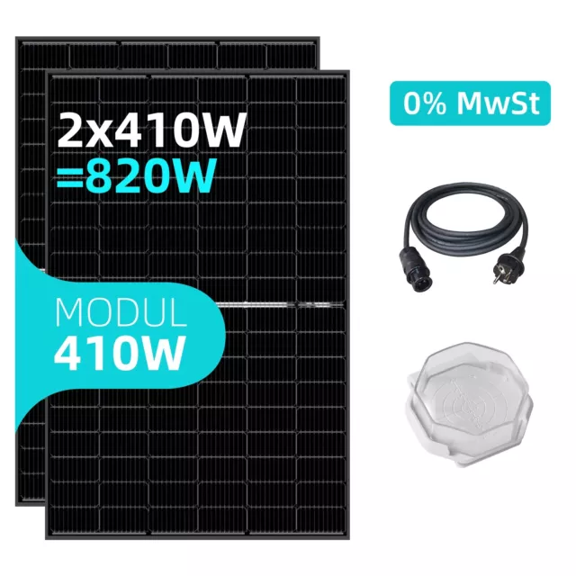 Balkonkraftwerk Photovoltaik PV Modul 820 Watt / 800 Watt Solarmodul Solarpanel