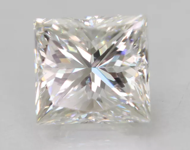 Certified 0.59 Carat D Color VVS1 Princess Natural Loose Diamond 4.64x4.38mm