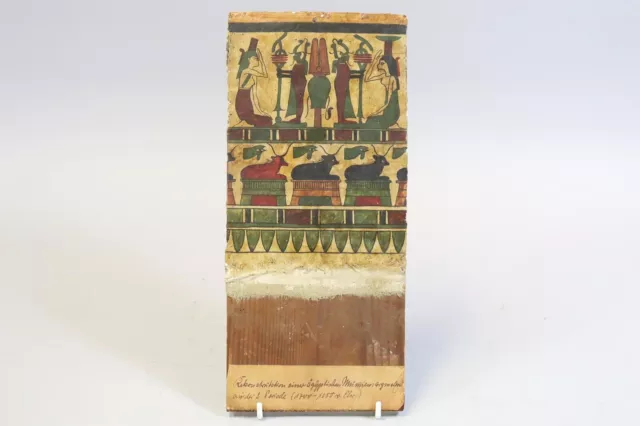 Ägyptische Sargmalerei Museumsreplik handschriftlich bezeichnet um 1900 (FQ526)
