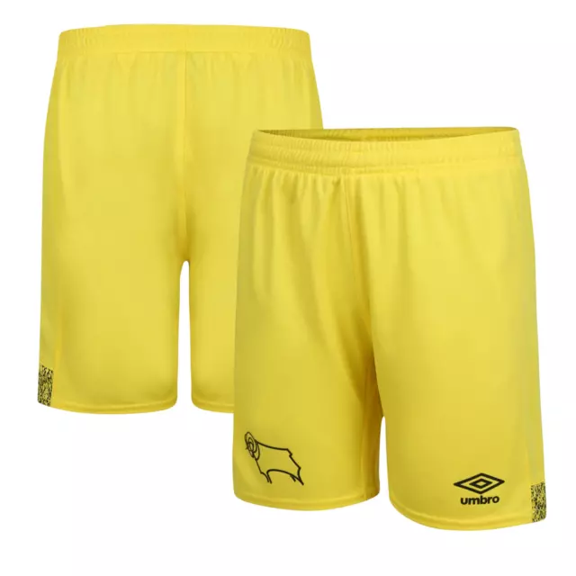 Pantaloncini da calcio Derby County (taglia 9-10y) pantaloncini da bambino Umbro Home GK - Nuovi