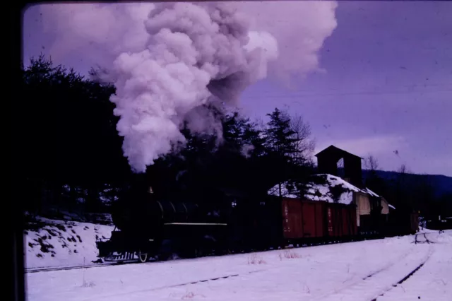 Kodachrome Original Slide East Broad Top Winter Freight Train (1970)  #CC2875