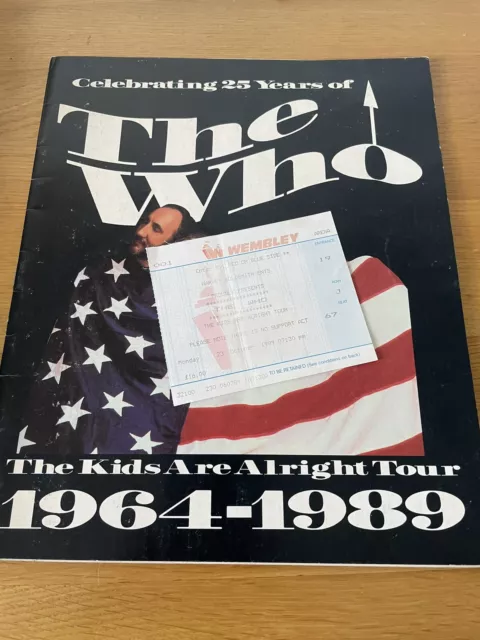 The Who Programme And Ticket 1989