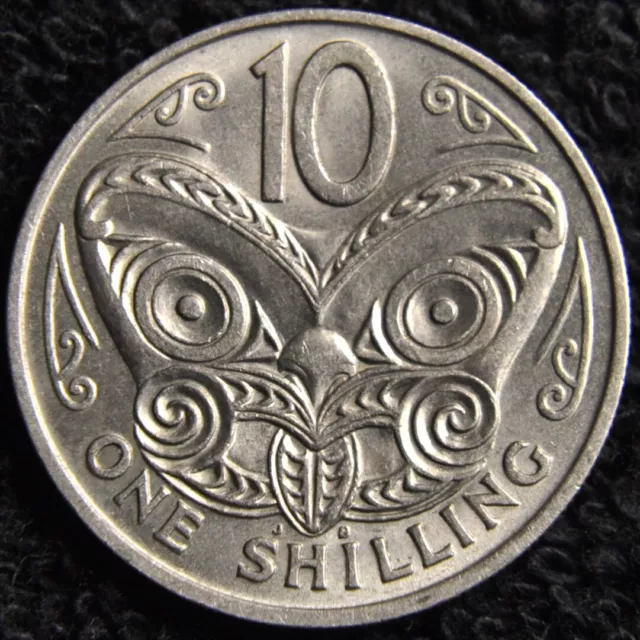 New Zealand coin - 1967 10 Cent / One Shilling - KM35.