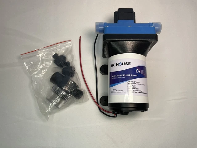 DC HOUSE 42-Series Water Pressure Pump, 12V, 3.0GPM, 55PSI Water Diaphragm Pump DC HOUSE 42-Series Water Pressure Pump, 12V, 3.0GPM, 55PSI Water Diaphragm Pump