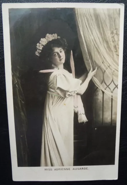 Edwardian Actress Miss Adrienne Augarde Postcard