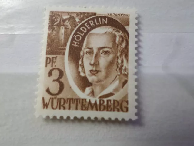 ALLEMAGNE, WURTEMBERG, OCCUPATION, 1947/48, timbre n° 2 neuf**, MNH