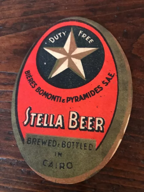 Stella Beer Cairo beer label