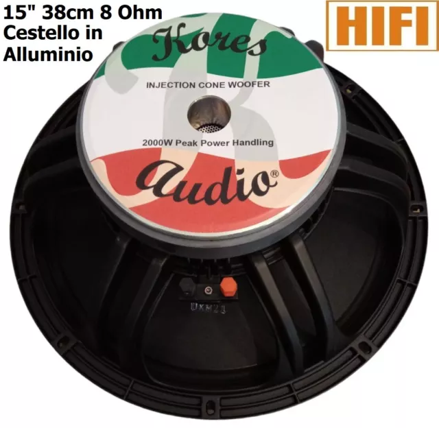 15NDK75 "NEW" Woofer/Sub 15 Pollici 38 Cm 8 Ohm 2000W Peak 99dB PROFESSIONALE