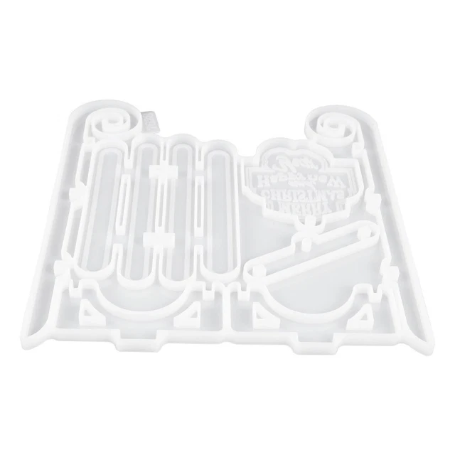 Trineo de silicona molde en forma de molde decoración navideña molde adorno de escritorio molde