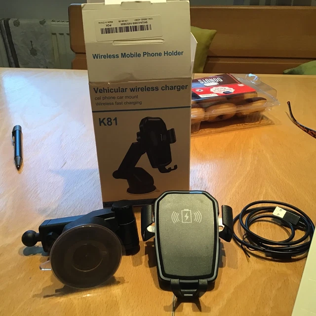 Auto KFZ K81 Wireless Charger 10W Ladegerät Induktiv Ladestation Handy Halterung