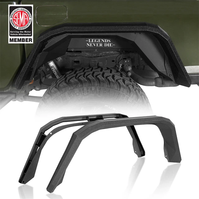 FLAT STYLE REAR Fender Flares Steel Wheel Fender For 20202023 Jeep
