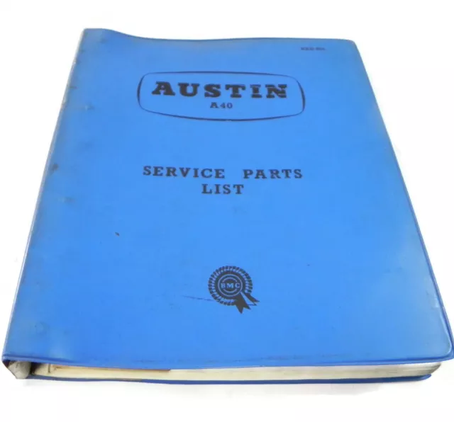 Austin A40 Series A256 Bmc Service Parts List Akd 854 Published April 1959