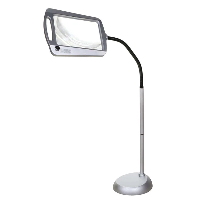 Floor Standing Magnifying Glass with Light and Stand Full Page Reading Magnifier