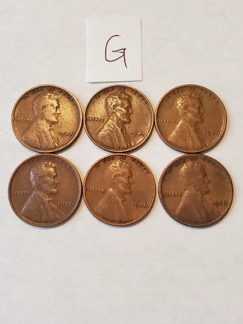 Lincoln Wheat Cent Penny Coins Lot