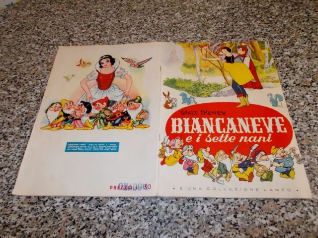 ALBUM BIANCANEVE LAMPO 1963 COMPLETO con figurine lucide DA EDICOLA TIPO PANINI
