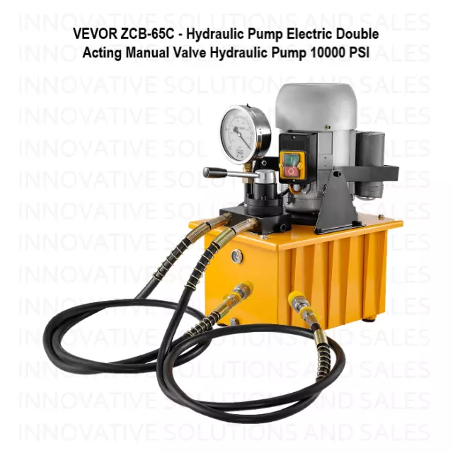 VEVOR ZCB-65C Hydraulic Pump Electric Double Acting Manual Valve Hydraulic Pump